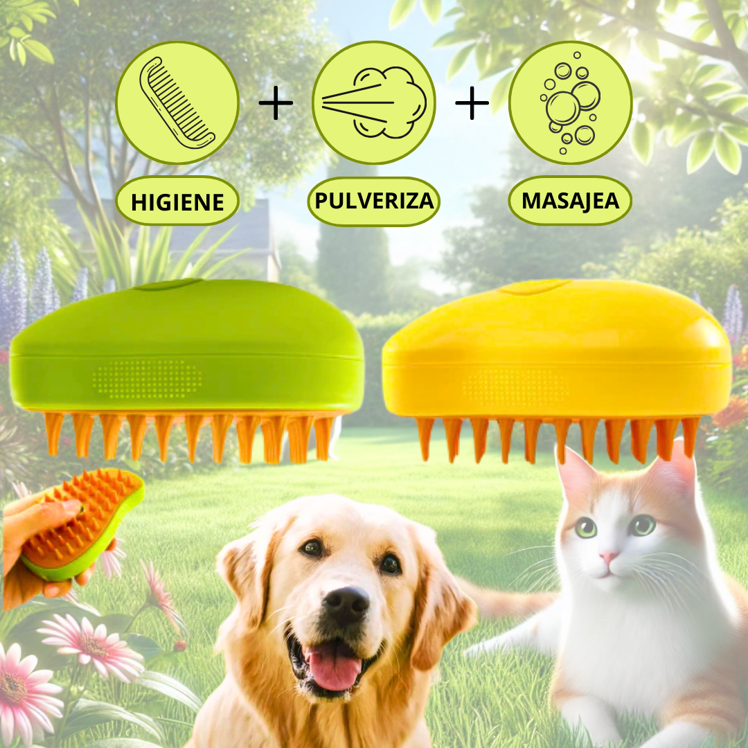 CEPILLO DE VAPOR + GRATIS CEPILLO BAÑO PARA MASCOTAS