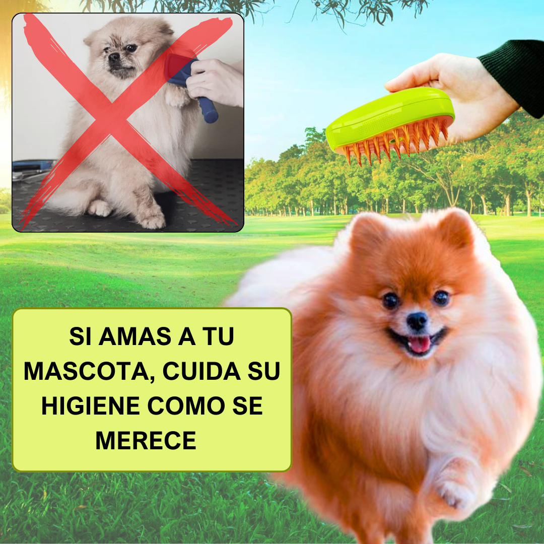 CEPILLO DE VAPOR + GRATIS CEPILLO BAÑO PARA MASCOTAS