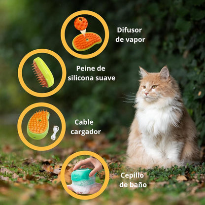 CEPILLO DE VAPOR + GRATIS CEPILLO BAÑO PARA MASCOTAS