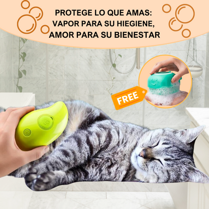 CEPILLO DE VAPOR + GRATIS CEPILLO BAÑO PARA MASCOTAS